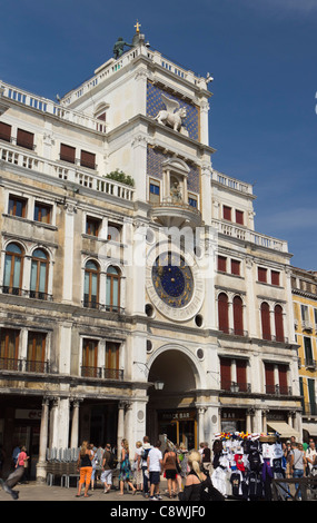 Venedig - die astrologische Uhr, San Marco. Stockfoto