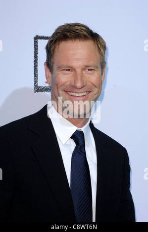 Aaron Eckhart im Ankunftsbereich für THE RUM DIARY Premiere, Los Angeles County Museum of Art (LACMA), Los Angeles, CA am 13 Oktober, Stockfoto