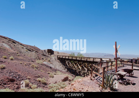 Calico Ghost verlassene Minenstadt, Yermo, San Bernardino County, Kalifornien, USA Stockfoto