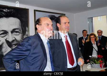 Der Sekretär des Partito Democratico italienische party Pier Luigi Bersani Stockfoto