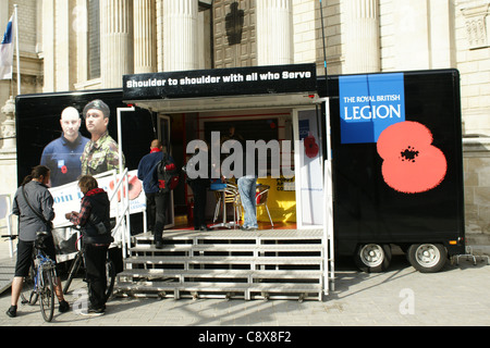 Royal British Legion Poppy Appell LKW Stockfoto