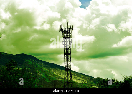 Telekommunikation, Türme-Zelltechnologie Stockfoto