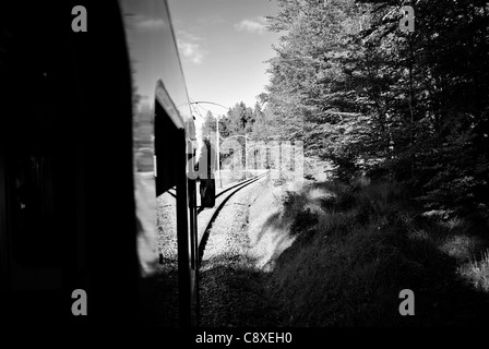 Eisenbahn in sonnigen Sommertag In ritten, Italien, Südtirol Stockfoto