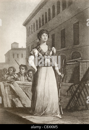 Maria De La Consolación Azlor y Villavicencio, Condesa de Bureta, 1775-1814. Spanische Heldin im Unabhängigkeitskrieg Stockfoto