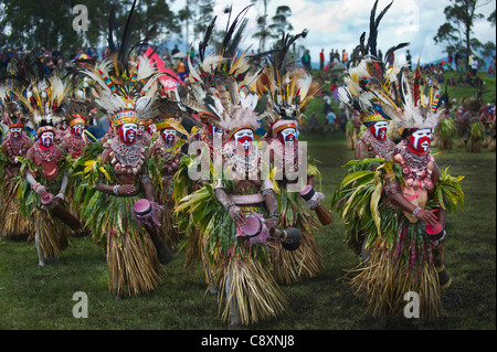 Westlichen Hochländer in Hagen Show Western Highlands-Papua-Neuguinea Stockfoto