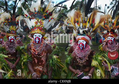 Westlichen Hochländer in Hagen Show Western Highlands-Papua-Neuguinea Stockfoto