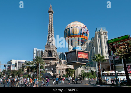 Las Vegas Casino der Eiffelturm Paris Glücksspiel Hauptstadt der Welt-USA-Nevada Stockfoto