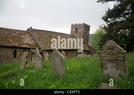 St-Martins-Kirche in Cwmyoy, Vale Eywas, Black Mountains, Monmouthshire, Wales Stockfoto