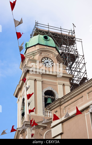 Die Kathedrale der Heiligen Maria der gekrönten ist eine römisch-katholische Kathedrale in Gibraltar. Detail des Wiederaufbaus im Jahr 2011. Stockfoto