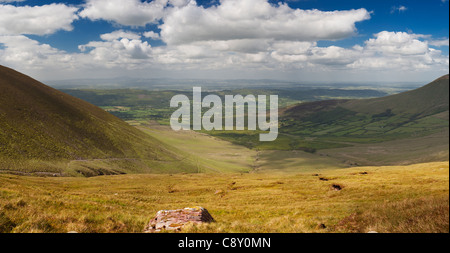 Blick nach Norden von den Bergen Galty über Glen of Aherlow, County Tipperary, Irland Stockfoto