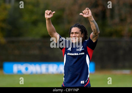 New Zealand All Blacks Rugby-union-Spieler Rodney So'oialo. Nur zur redaktionellen Verwendung. Stockfoto