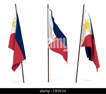 Flagge der Philippinen Stockfoto