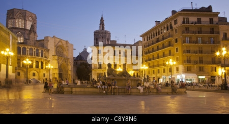 Plaza De La Virgin, Valencia, Spanien Stockfoto