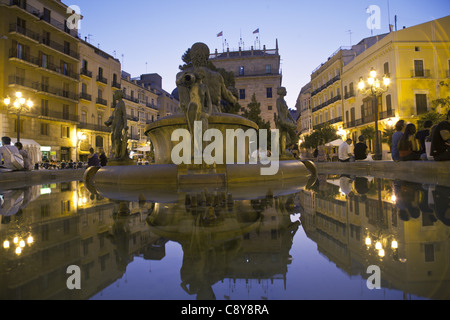 Plaza De La Virgin, Valencia, Spanien Stockfoto