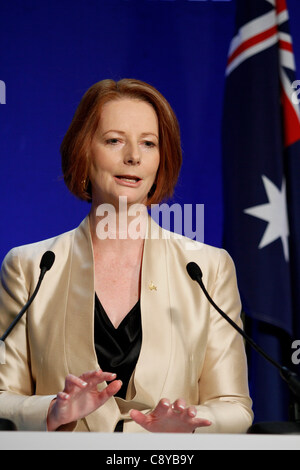 JULIA GILLARD Premierminister von Australien 3. November 2011 PALAIS DE FESTIVAL CANNES Frankreich Stockfoto