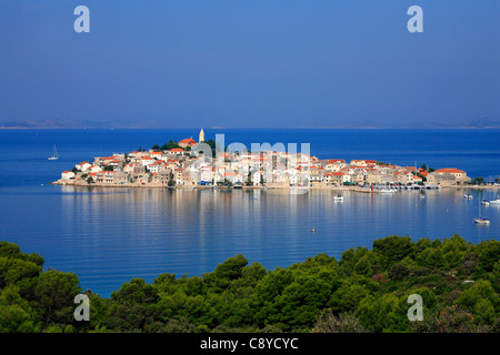 Stadt Primosten Kroatien Stockfoto