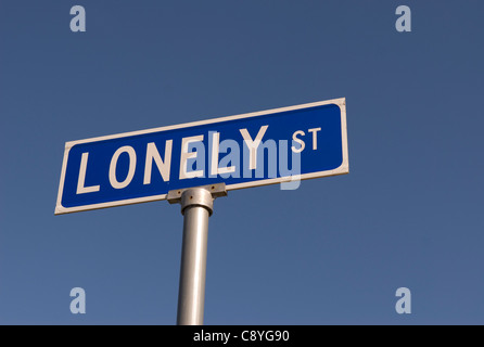 Lonely Straßenschild Memphis Tennessee USA Stockfoto