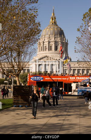 Double Decker Bus San Francisco Kalifornien-Rundfahrt USA Stockfoto