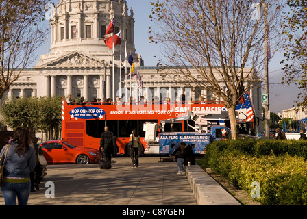 Double Decker Bus San Francisco Kalifornien-Rundfahrt USA Stockfoto