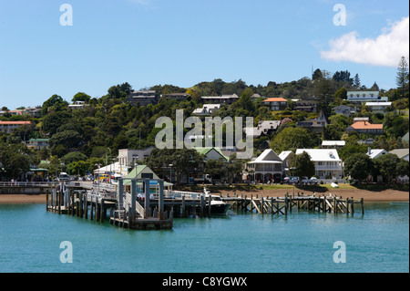 Paihia Hafenmole, Bay of Islands, Neuseeland Stockfoto