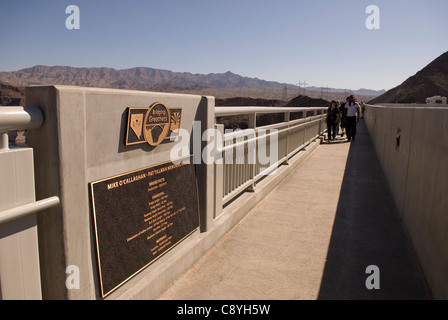 Mike O' Callaghan Pat Tillman Memorial Bridge am Hoover Dam Nevada USA Stockfoto