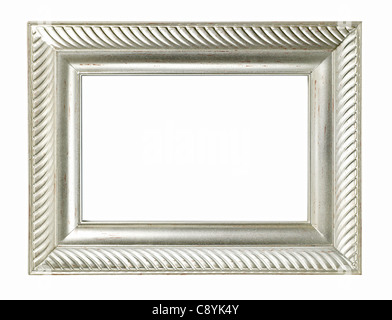 Silber Bilderrahmen Metall-finish Stockfoto