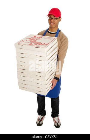 Pizzamann Stockfoto