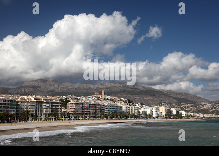 Blick auf Mittelmeer resort Altea, Spanien Stockfoto