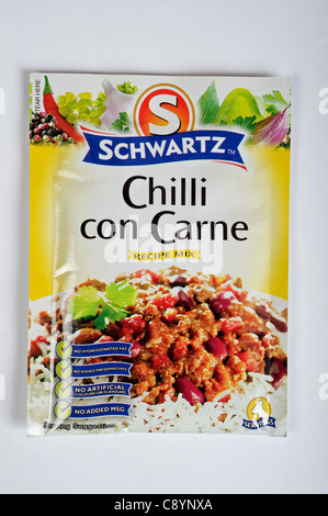 Schwartz-Chili Con Carne Rezept Mischung Stockfoto