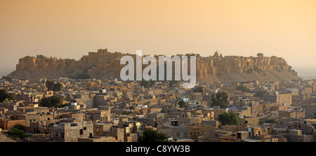 Panoramablick auf das Jaisalmer Fort, Jaisalmer, Indien Stockfoto