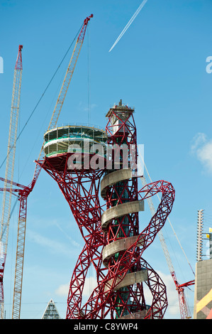 London 2012: Orbit Turm erfolgt auf Olympic Park, London, Vereinigtes Königreich Stockfoto