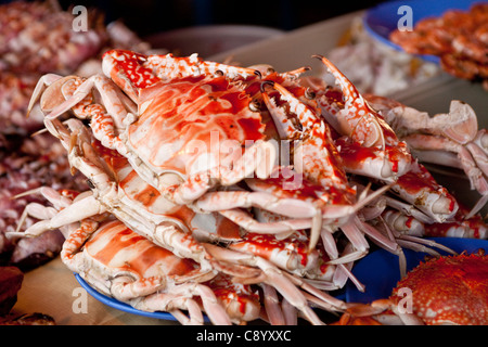 Krabben in Philippinen-Markt in Kota Kinabalu, Sabah, Borneo, Malaysia Stockfoto