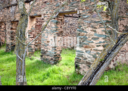 Ruinen des alten Adams Express Office, Campo Seco. Stockfoto