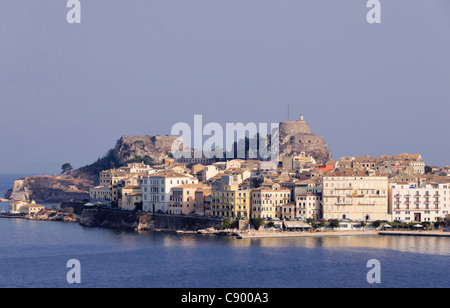 Korfu - die alte Burg und Stadt. Stockfoto