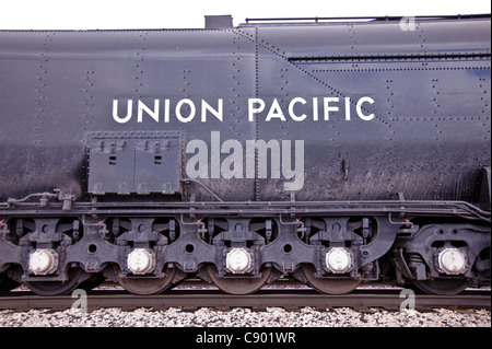 Union Pacific 844 Dampflok tender. Stockfoto