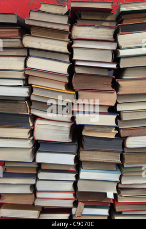 Bücherstapel, Studio Fotografie Stockfoto