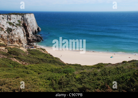 Der Strand in der Nähe von Sagres und Kap St. Vincent, Portugal Stockfoto