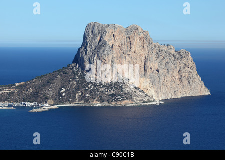 Der berühmte rock Penon de Ifach in Calpe, Spanien Stockfoto