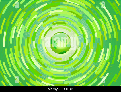 Grüner Planet Hintergrund. Umweltbewusstes Denken Stockfoto