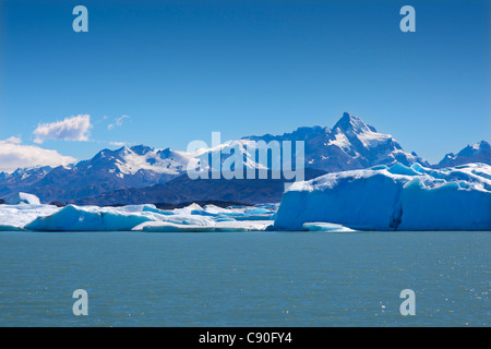 Eisberge am Upsala Gletscher, Lago Argentino, Nationalpark Los Glaciares, in der Nähe von El Calafate in Patagonien, Argentinien Stockfoto