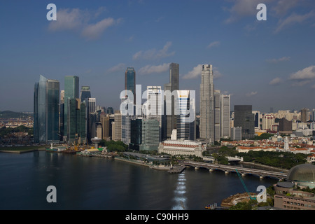 Singapur Finanzviertel in Marina Bay Stockfoto