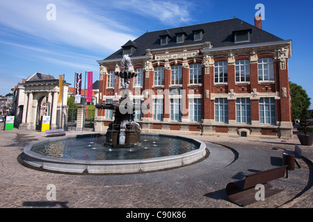 La Place du Kommandant Richez in Le Cateau-Cambrésis Frankreich Stockfoto