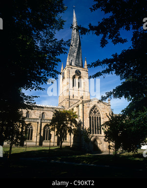 Chesterfield Parish Church ist eine anglikanische Kirche St. Maria und allen Heiligen gewidmet. Die Kirche ist ein Denkmalschutz Stockfoto