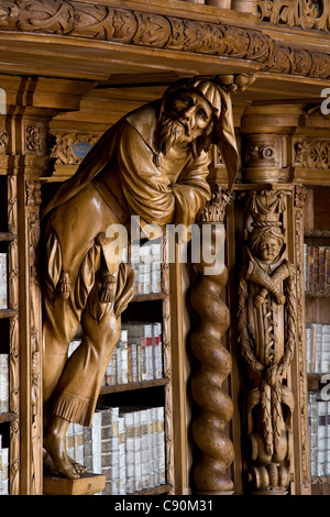 Bibliothek im Kloster Waldsassen, Oberpfalz, Bayern, Deutschland Stockfoto