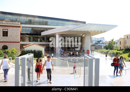 Eingang zur Akropolis Museum in Athen Griechenland Stockfoto