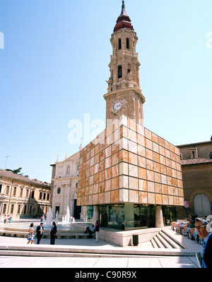 Museum Museo Foro Caesar Augusta, vor der Kathedrale, Plaza De La Seo, Saragossa, Aragon, Spanien Stockfoto