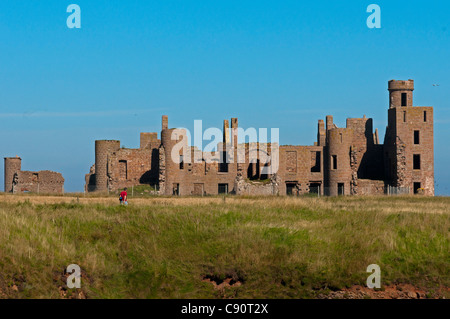 Slains Castle in der Nähe von Cruden Bay, Aberdeenshire, Schottland Stockfoto