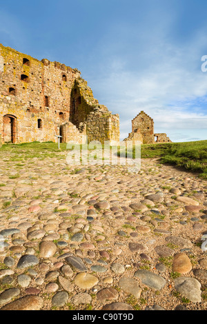 Ruinen der Burg Hammershus, Bornholm, Dänemark, Europa Stockfoto