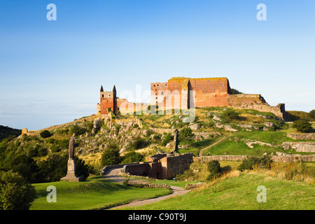 Ruinen der Burg Hammershus, Bornholm, Dänemark, Europa Stockfoto