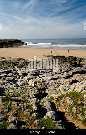 Rest Bucht Porthcawl Glamorgan Südwales Stockfoto